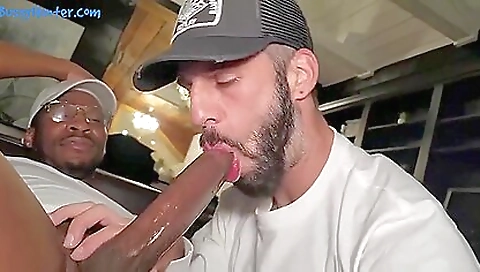 Sexy brunette hair with big dildo